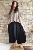 Oscar Asymmetric Hareem Skirt Pant Black